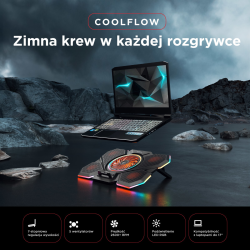 Podstawka chłodząca Rampage S47 pod laptop 12-17" COOLFLOW R… | PartsPC.pl