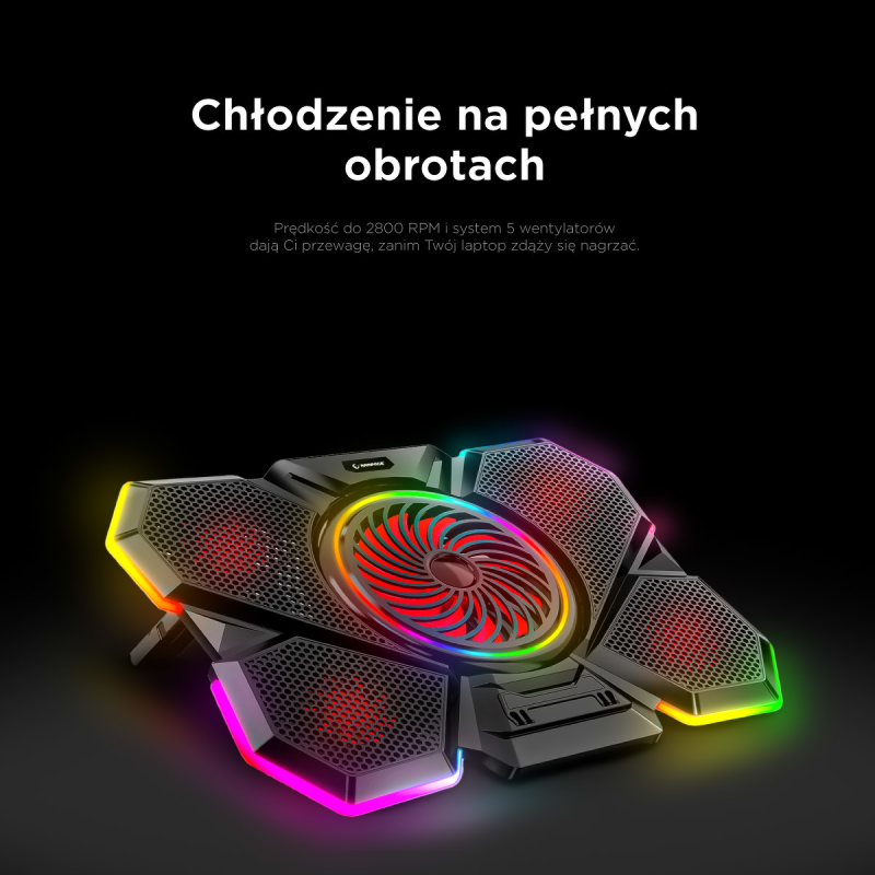 Podstawka chłodząca Rampage S47 pod laptop 12-17" COOLFLOW R… | PartsPC.pl
