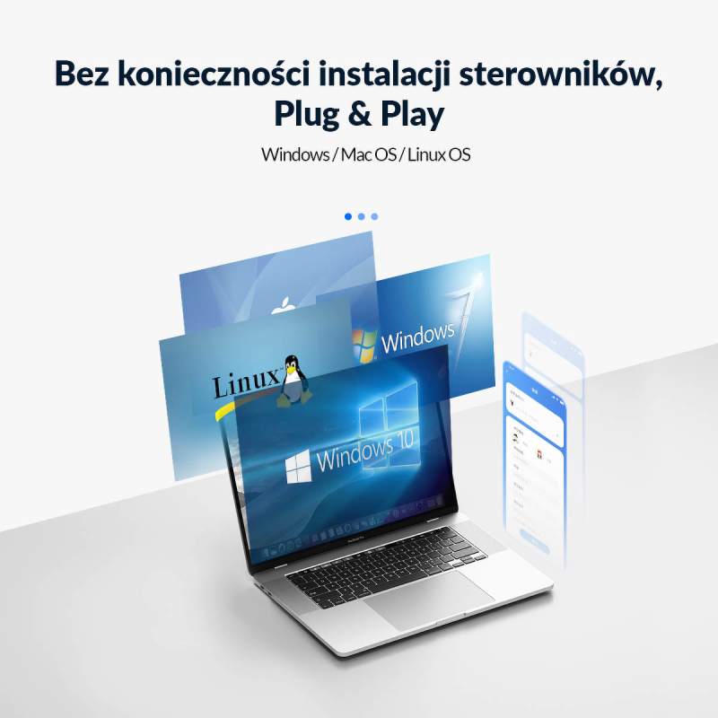 Hub USB-A Orico PAPW4A-U3-015-BK-BP 4x USB-A 3.0 5Gbps czarn… | PartsPC.pl