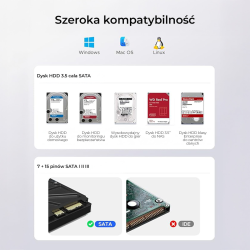 Stacja klonująca Orico 6558US3-C-EU-BK-BP 5x SATA 3,5 / 2,5'… | PartsPC.pl