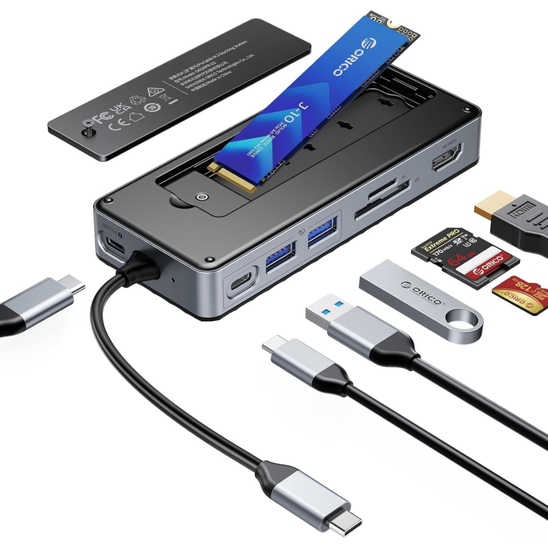 HUB USB-C z obudową na dysk Orico OM28P-G2-BK-EP M.2, 10 Gbp… | PartsPC.pl