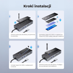 HUB USB-C z obudową na dysk Orico OM28P-G2-BK-EP M.2, 10 Gbp… | PartsPC.pl