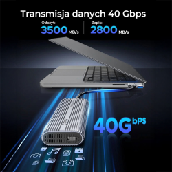 Obudowa na dysk Orico ACOM2-U4-GY-BP SSD M.2 NVMe, USB-C 40 … | PartsPC.pl