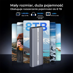 Obudowa na dysk Orico ACOM2-U4-GY-BP SSD M.2 NVMe, USB-C 40 … | PartsPC.pl