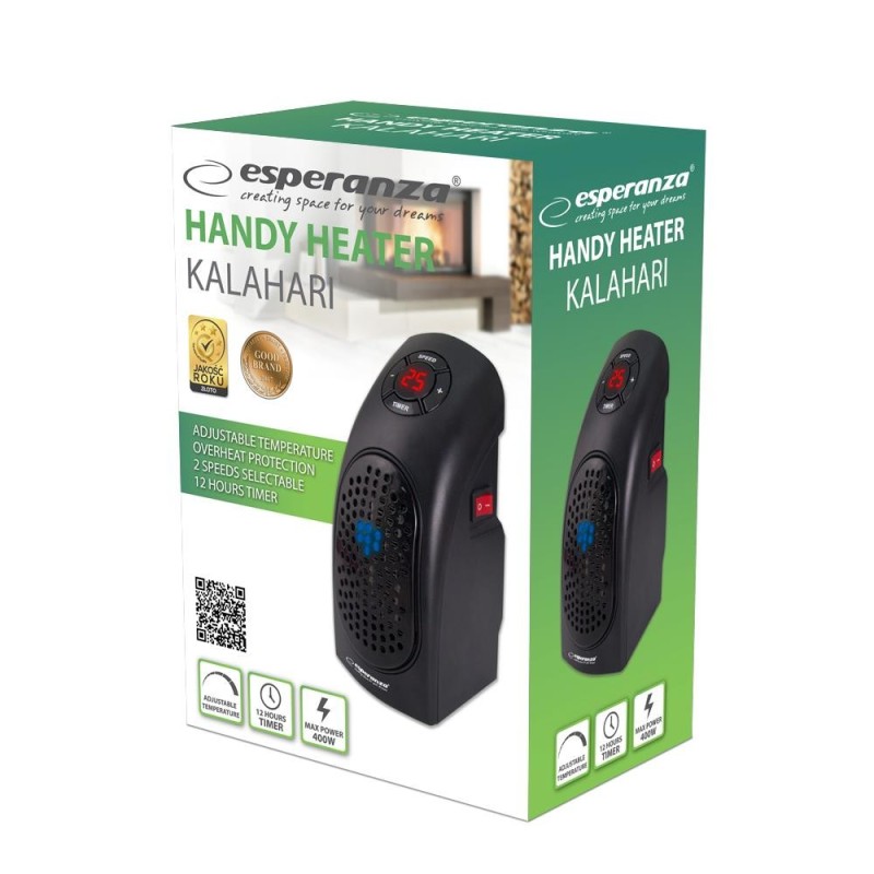 Grzejnik Esperanza 400W "Kalahari" czarny | PartsPC.pl
