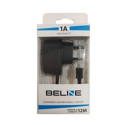 Ładowarka sieciowa Beline microUSB 1A - czarna | PartsPC.pl