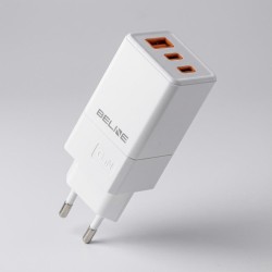 Ładowarka sieciowa Beline 65W GaN 2xUSB-C PD 3.0 + 1xUSB-A Q… | PartsPC.pl