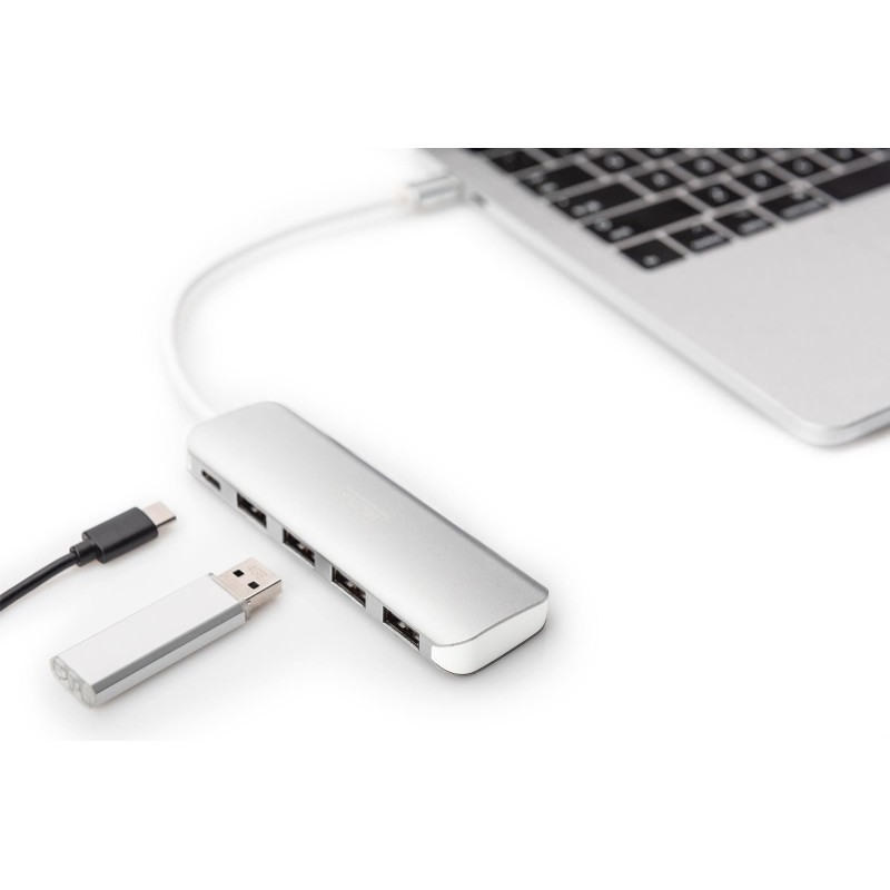 Hub USB DIGITUS 4-portowy USB 3.0 SuperSpeed z Typ C PD 3.0 … | PartsPC.pl