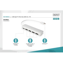 Hub USB DIGITUS 4-portowy USB 3.0 SuperSpeed z Typ C PD 3.0 … | PartsPC.pl