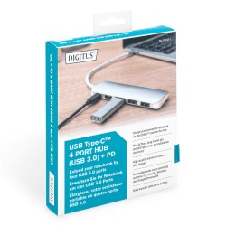 Hub USB DIGITUS 4-portowy USB 3.0 SuperSpeed z Typ C PD 3.0 … | PartsPC.pl