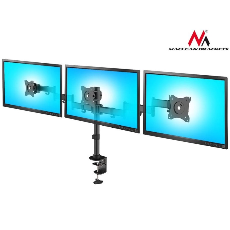 Uchwyt biurkowy na 3 monitory Maclean MC-691 13-27"... | PartsPC.pl