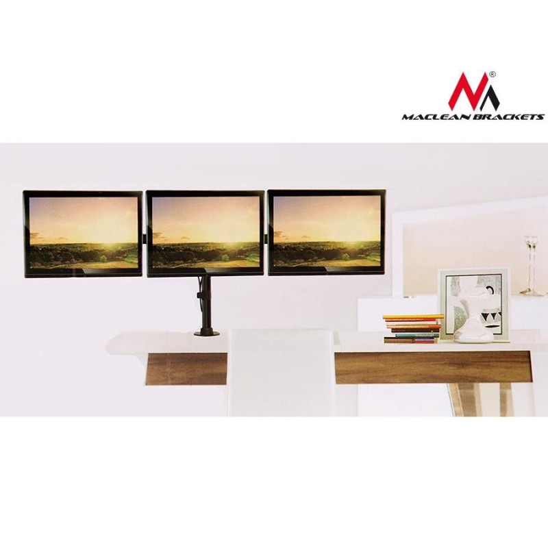 Uchwyt biurkowy na 3 monitory Maclean MC-691 13-27"... | PartsPC.pl