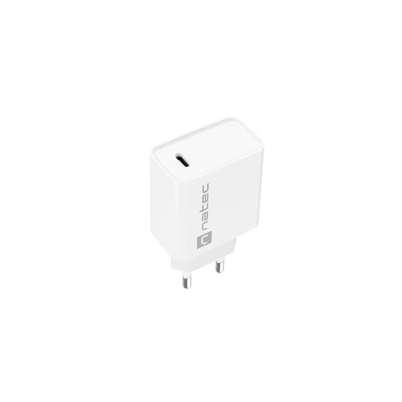Ładowarka sieciowa Natec Ribera 1x USB-C 20W biała | PartsPC.pl