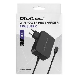 Ładowarka sieciowa Qoltec GaN POWER PRO | 1xUSB-C | 65W | 5-… | PartsPC.pl