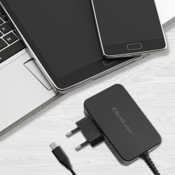 Ładowarka sieciowa Qoltec GaN POWER PRO | 1xUSB-C | 90W | 5-… | PartsPC.pl