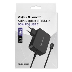 Ładowarka sieciowa Qoltec GaN POWER PRO | 1xUSB-C | 90W | 5-… | PartsPC.pl