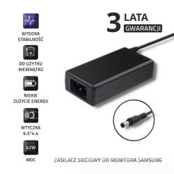 Zasilacz sieciowy Qoltec do monitora Samsung 42W | 14V | 3A … | PartsPC.pl
