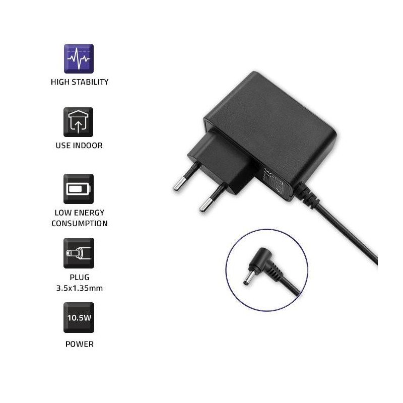 Zasilacz wtyczkowy Qoltec 10.5W | 5V | 2.1A | 3.5*1.35 | PartsPC.pl