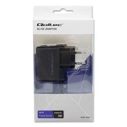 Zasilacz sieciowy Qoltec wtyczkowy 9W | 9V | 1A | 5.5*2.5 | PartsPC.pl