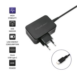 Ładowarka sieciowa Qoltec 65W | 5-20V | 3-3.25A | USB typ C … | PartsPC.pl