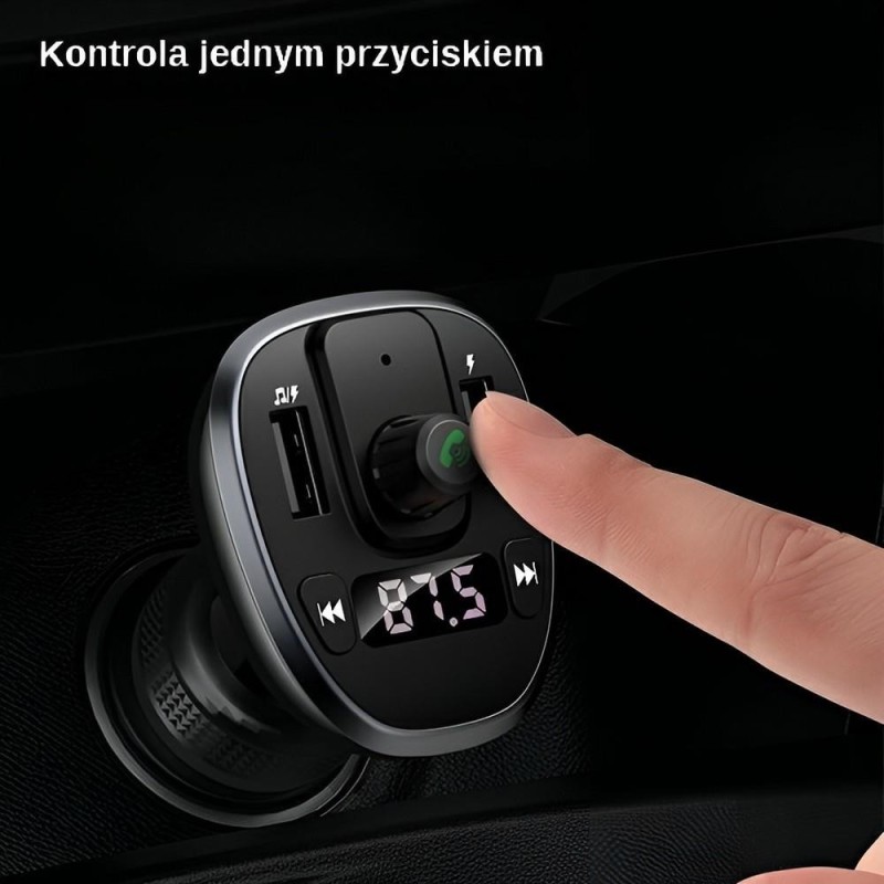 Ładowarka samochodowa Usams C21 z transmiterem FM zestawem g… | PartsPC.pl