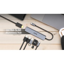 Hub USB-C Unitek H1118A 7w1, HDMI 4K, 3x USB-A, USB-C PD 100… | PartsPC.pl