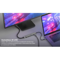 Hub USB-C Unitek H1118A 7w1, HDMI 4K, 3x USB-A, USB-C PD 100… | PartsPC.pl