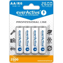 Akumulatorki AA/R6 everActive Professional Line 2600 mAh 4 s… | PartsPC.pl