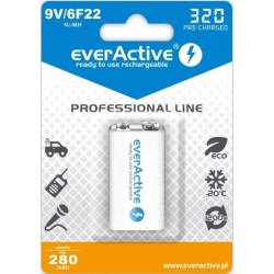 Akumulatorek 6F22/9V everActive Professional Line 320 mAh 1 … | PartsPC.pl