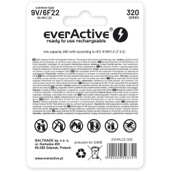 Akumulatorek 6F22/9V everActive Professional Line 320 mAh 1 … | PartsPC.pl
