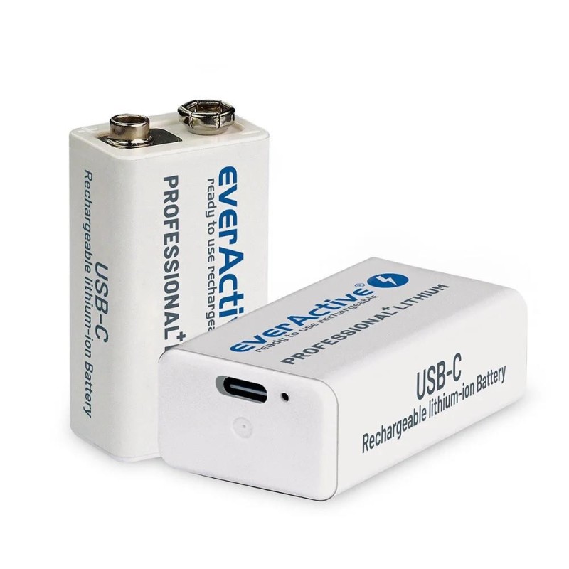 Akumulatorek everActive 6F22/9V Li-ion 550 mAh z USB TYP C… | PartsPC.pl