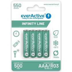Akumulatorki AAA / R03 everActive Ni-MH 550 mAh ready to use… | PartsPC.pl