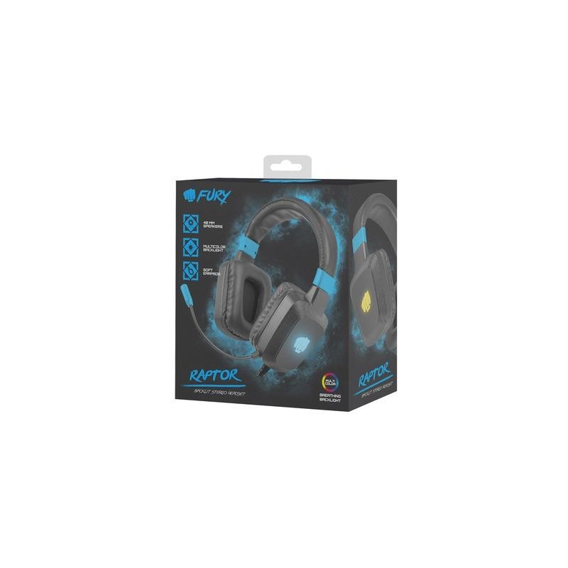 Słuchawki z mikrofonem Fury Raptor Gaming podświetlenie RGB… | PartsPC.pl