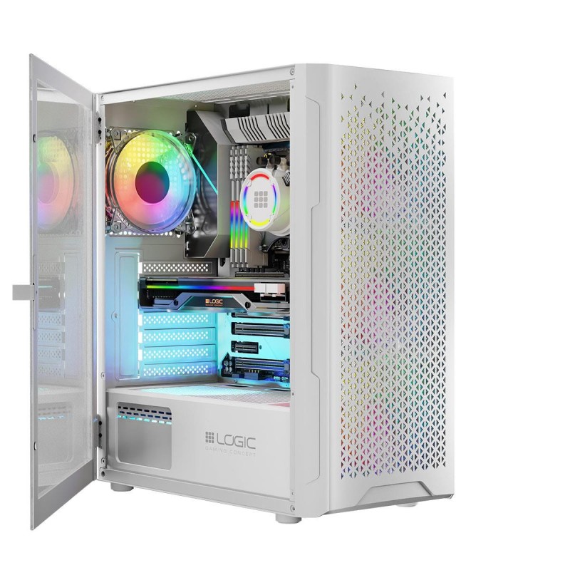 Obudowa LOGIC Aramin ARGB MIDI USB 3.0 White | PartsPC.pl