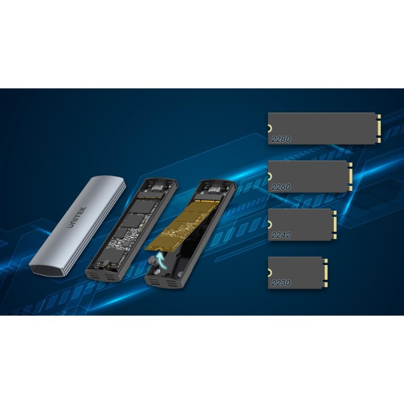 Obudowa na dysk UNITEK S1230A M.2 NVMe/SATA 10Gbps | PartsPC.pl