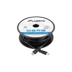 Kabel HDMI Lanberg M/M v2.1 40m 8K czarny optyczny AOC | PartsPC.pl