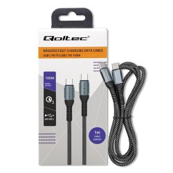 Kabel USB Qoltec 2.0 typ C | USB 2.0 typ C 100W| QC 3.0 | PD… | PartsPC.pl
