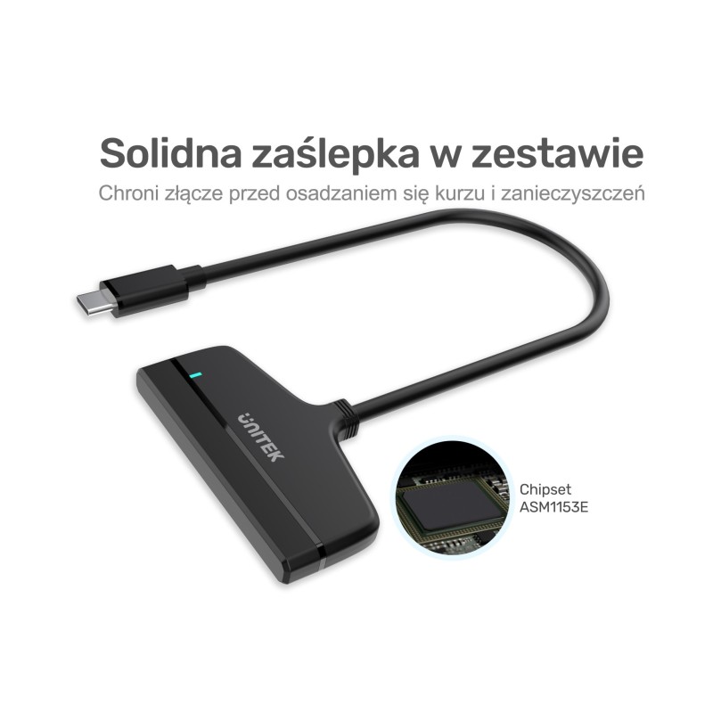 Kabel adapter Unitek Y-1096A USB3.1 Type-C do SATA III 6G | PartsPC.pl