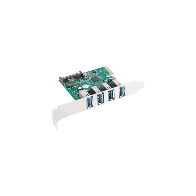 Karta Lanberg PCI Express - USB 3.1 Gen1 4-port + śledź low … | PartsPC.pl