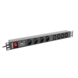Listwa zasilająca Lanberg do RACK 1U 16A PDU 4x PL + 4x IEC … | PartsPC.pl