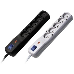 Listwa zasilająca Lestar LF-530WA 5+ 1,5m szara | PartsPC.pl
