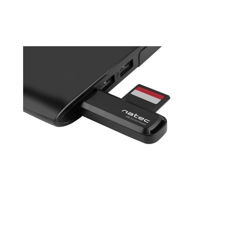 Czytnik kart Natec Scarab 2 SD/MicroSD USB 3.0 czarny | PartsPC.pl