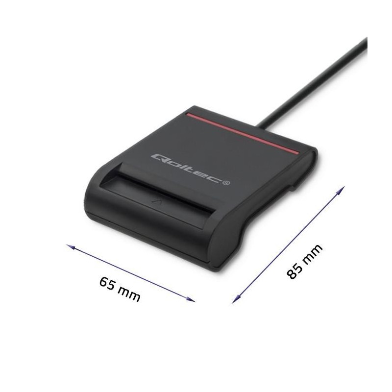 Czytnik kart chipowych ID Qoltec SCR-0642 | USB 2.0 + adapte… | PartsPC.pl