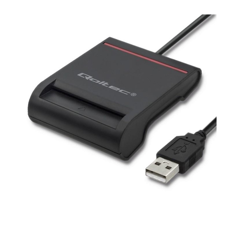 Czytnik kart chipowych ID Qoltec SCR-0642 | USB 2.0 + adapte… | PartsPC.pl