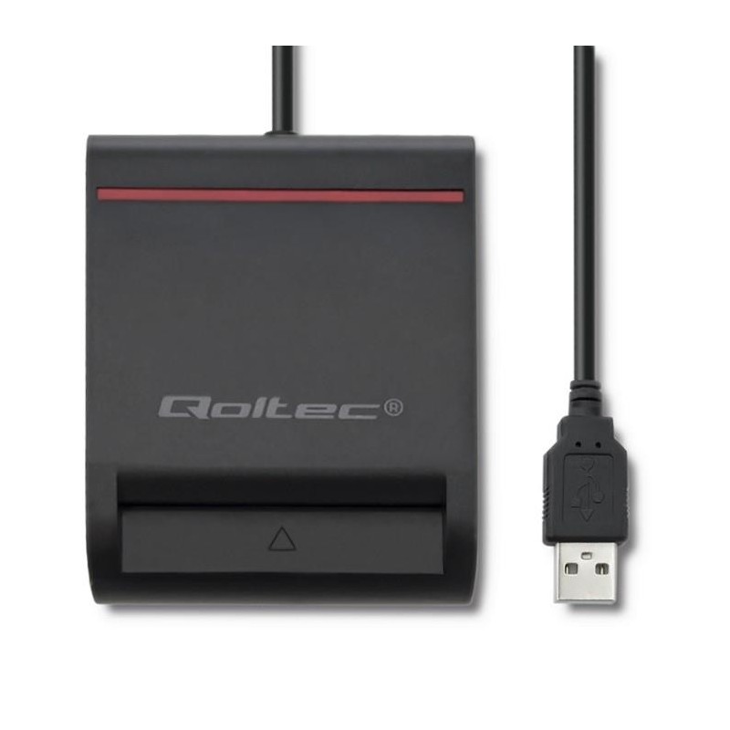 Czytnik kart chipowych ID Qoltec SCR-0642 | USB 2.0 + adapte… | PartsPC.pl