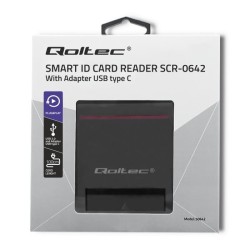 Czytnik kart chipowych ID Qoltec SCR-0642 | USB 2.0 + adapte… | PartsPC.pl