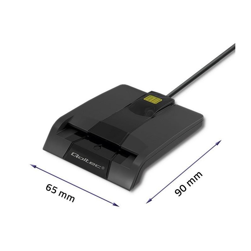 Czytnik kart chipowych ID Qoltec SCR-0634 | USB 2.0 + adapte… | PartsPC.pl