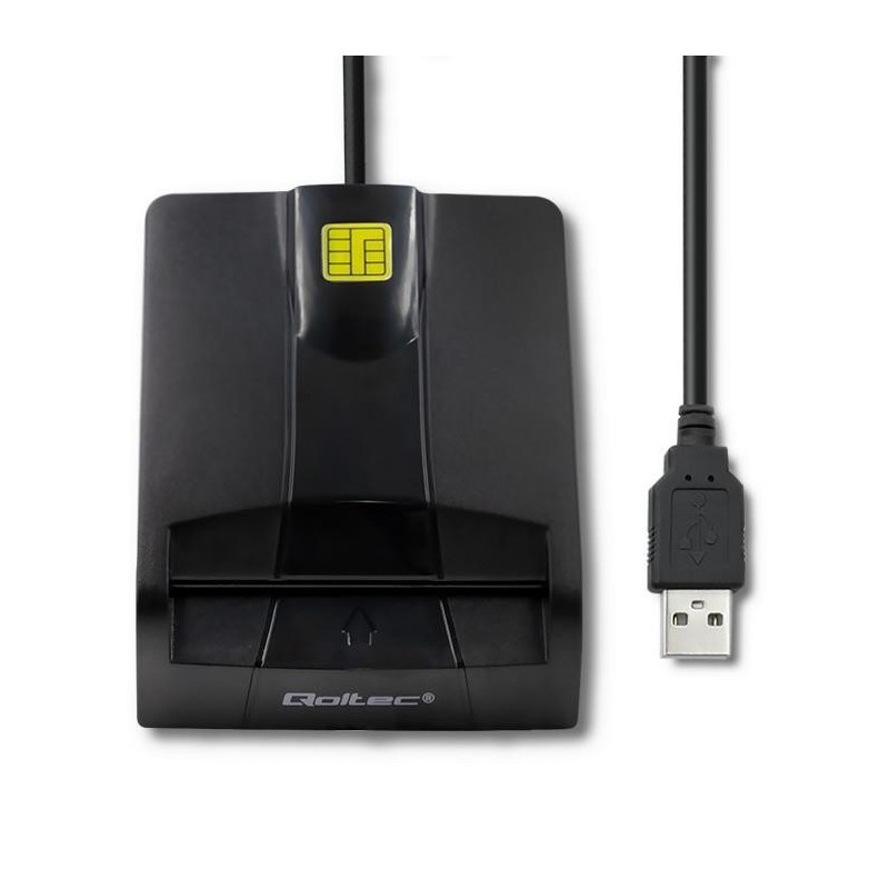 Czytnik kart chipowych ID Qoltec SCR-0634 | USB 2.0 + adapte… | PartsPC.pl