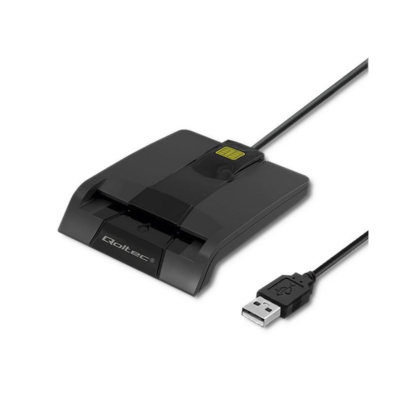 Czytnik kart chipowych ID Qoltec SCR-0634 | USB 2.0 + adapte… | PartsPC.pl