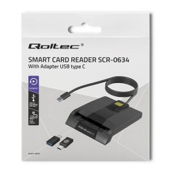Czytnik kart chipowych ID Qoltec SCR-0634 | USB 2.0 + adapte… | PartsPC.pl